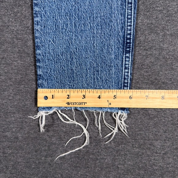 Gap Cheeky Straight Sky High Jeans Women 26 Blue Denim Raw Hem High Rise Raw Hem - Picture 8 of 8